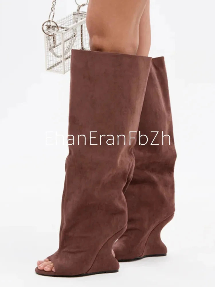 Spring and Autumn Fashion New Thick High Heels Women's Knee GlowCart