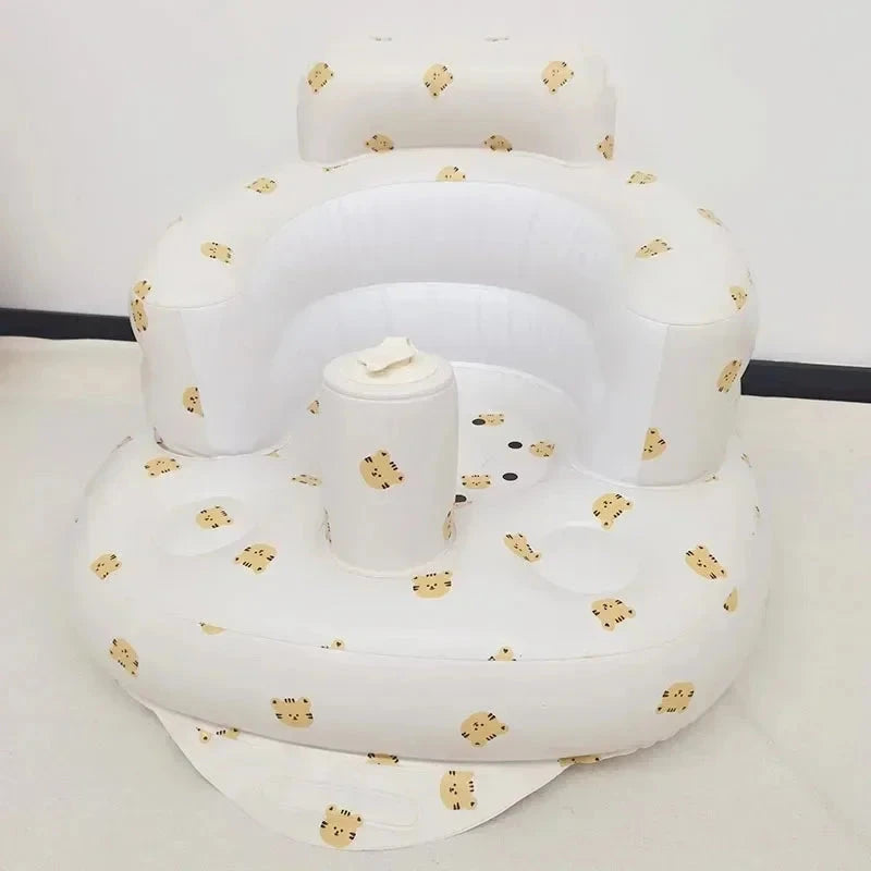 INS Multifunctional Baby Children Inflatable Bathroom Sofa PVC Inflatable Folding Seat Learn Dinner Chair Portable Stool Infant GlowCart