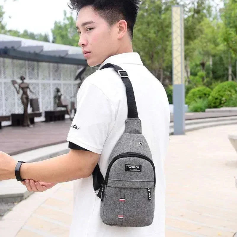 2023 New Chest Bag Messenger Pack Men Simple Nylon Fashion GlowCart