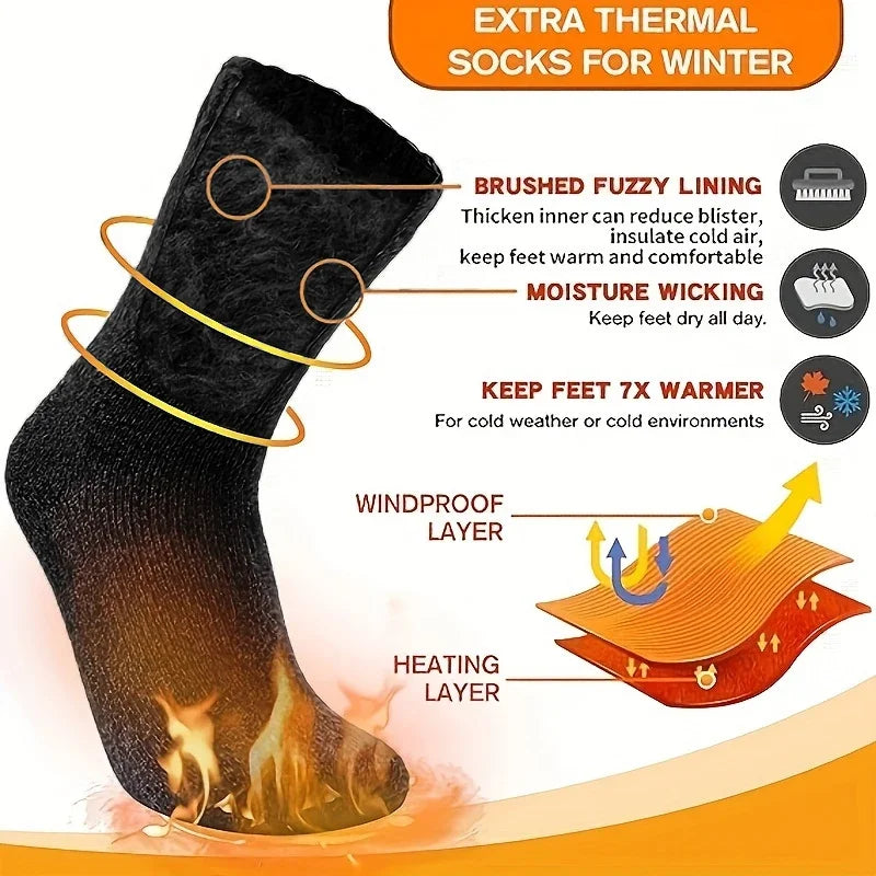 Ultra Thick Wool Socks for Men in Autumn and Winter Thickened with Fleece To Keep Warm and Cold Resistant Gift for Long Socks GlowCart