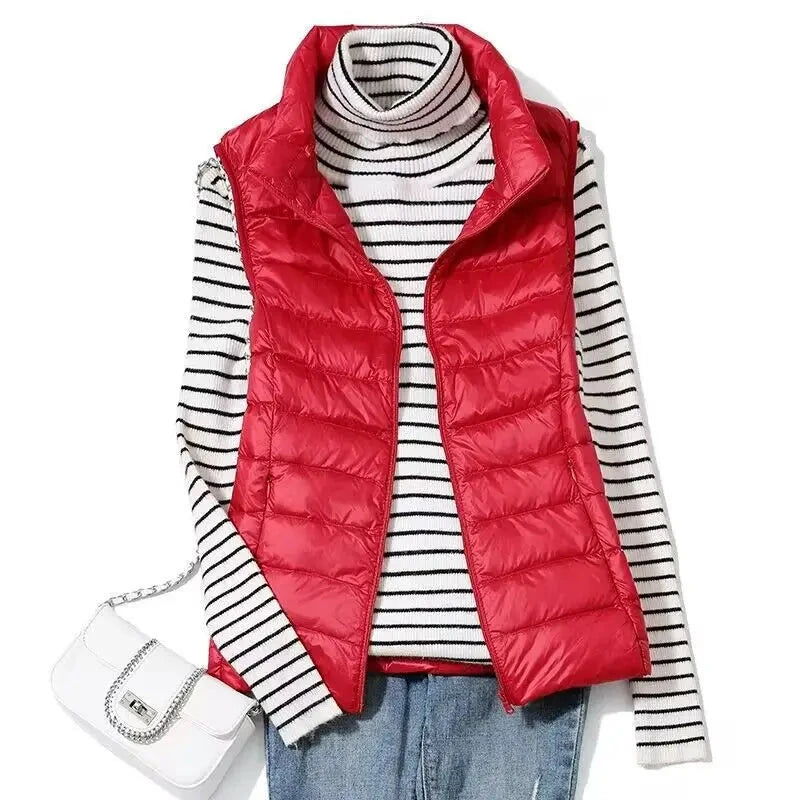 2025 New Women Sleeveless Puffer Jacket Spring Winter Female GlowCart