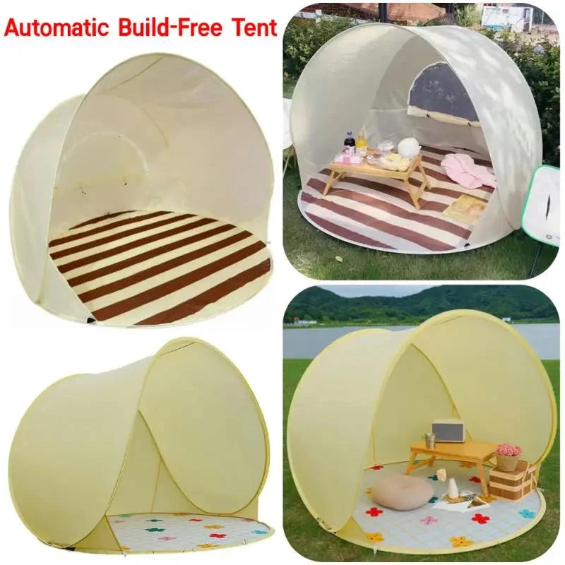 Waterproof Automatic Instant Pop up Tent Family Camping GlowCart