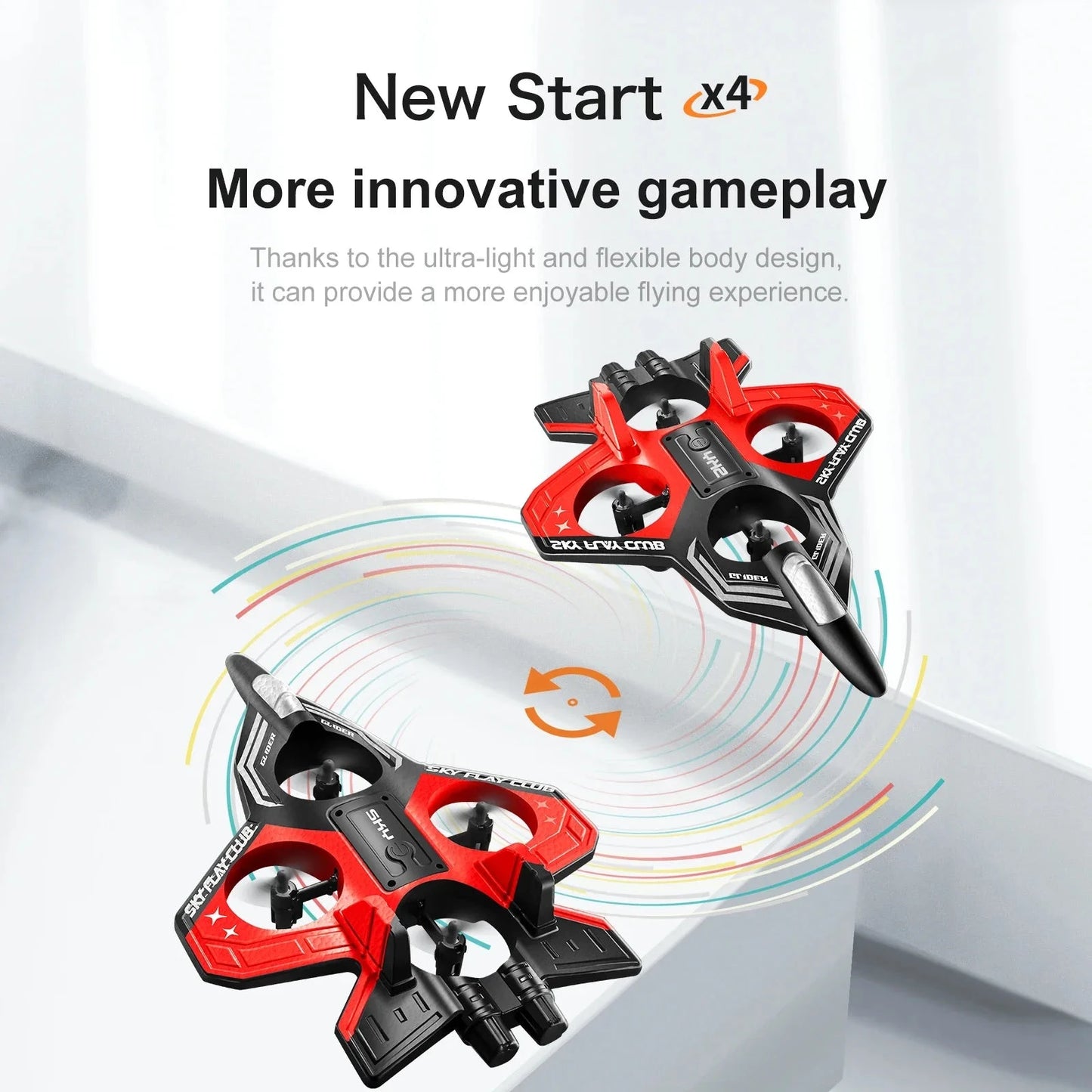 2025 New YP3 Foam Aircraft Remote Control Four Axle Fighter GlowCart