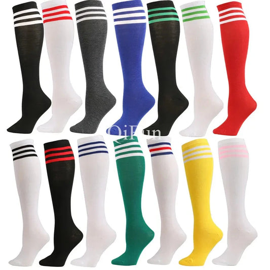 Unisex Compression Socks Football Socks Non-slip Long Tube Knee High Stockings Socks Striped Soccer Socks Running Sports Socks GlowCart