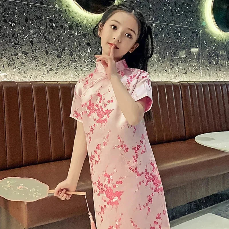 Summer Modern Cheongsam Children Girls Dresses Baby Fashion GlowCart