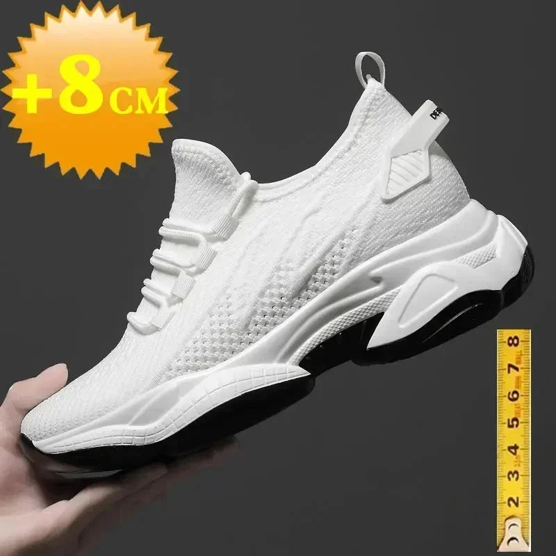 Increasing men sneakers casual heightening shoes 8cm height GlowCart