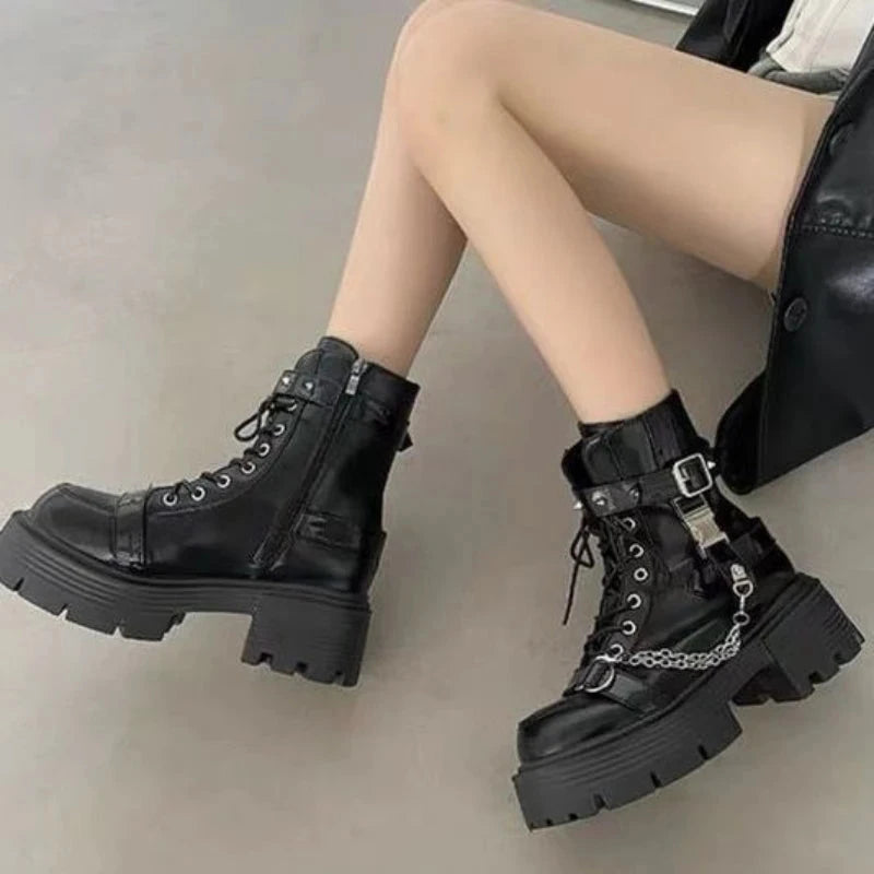 No Slip Soft Bottom Motorcycle Boots for Women Ankle Boots GlowCart