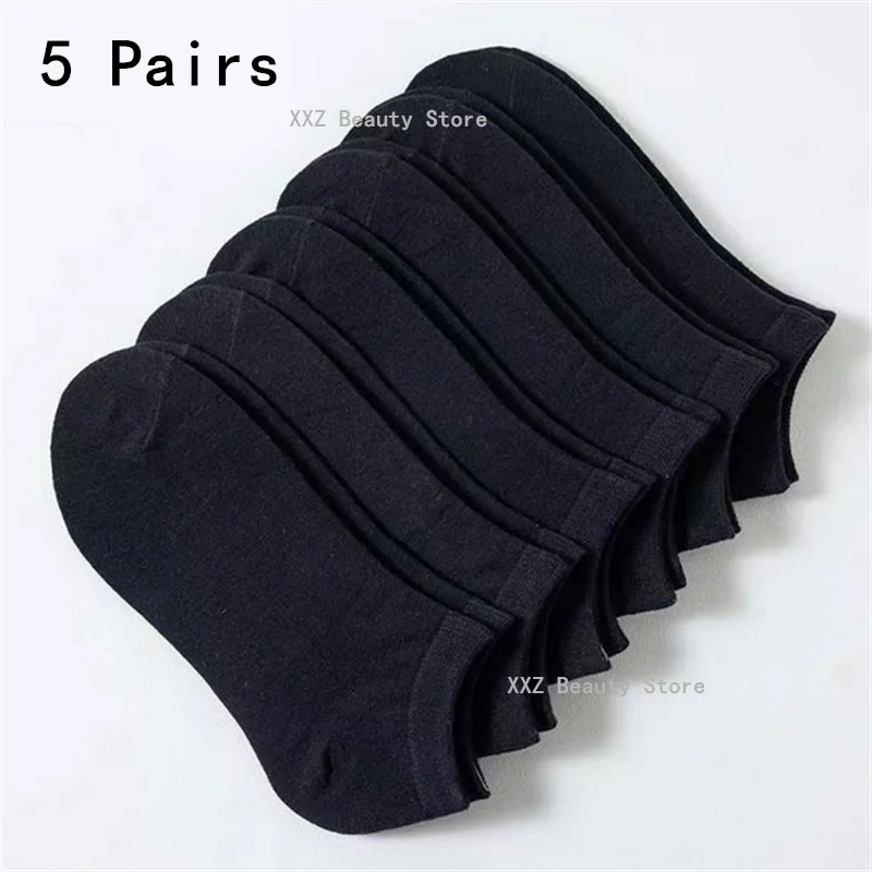 Breathable Boat Socks For Men Women, Invisible Low Cut, Non-Slip, No-Show Ankle Socks, Solid Color, Autumn, 5 Pairs, 10 Pairs GlowCart