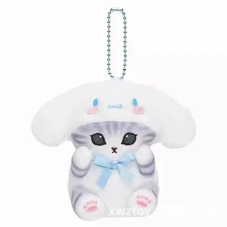 Kawaii Mofusand Cross-Dressing Hello Kitty & Kuromi Plush GlowCart