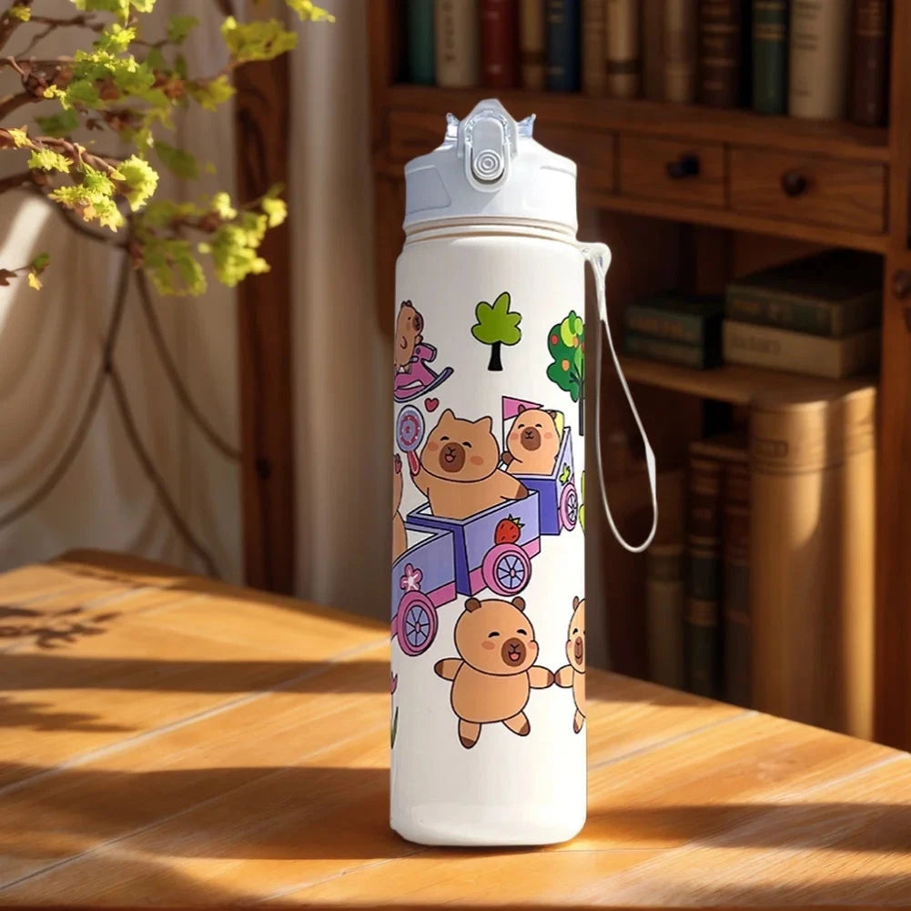 3in1 School Backpack Set Nylon Cute Bookbag Going Out Cartoon Laptop Travel Bag Breathable Back Large Capacity Cute Capybara Bag GlowCart