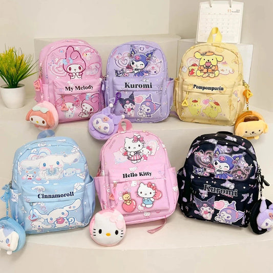 Cute HelloKitty Kuromi Children School Stationery Bag Kawaii GlowCart