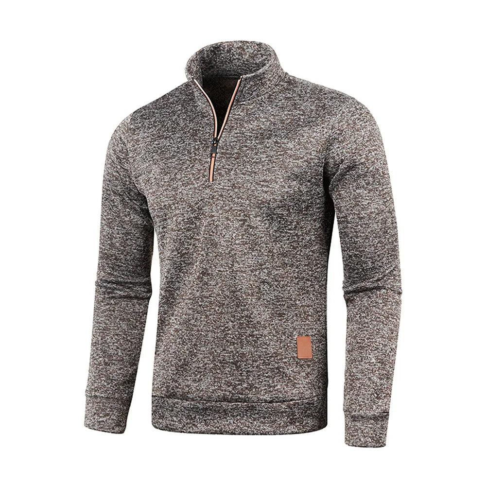 Men Sweatshirts Spring Thicker Pullover Half Zipper Pullover