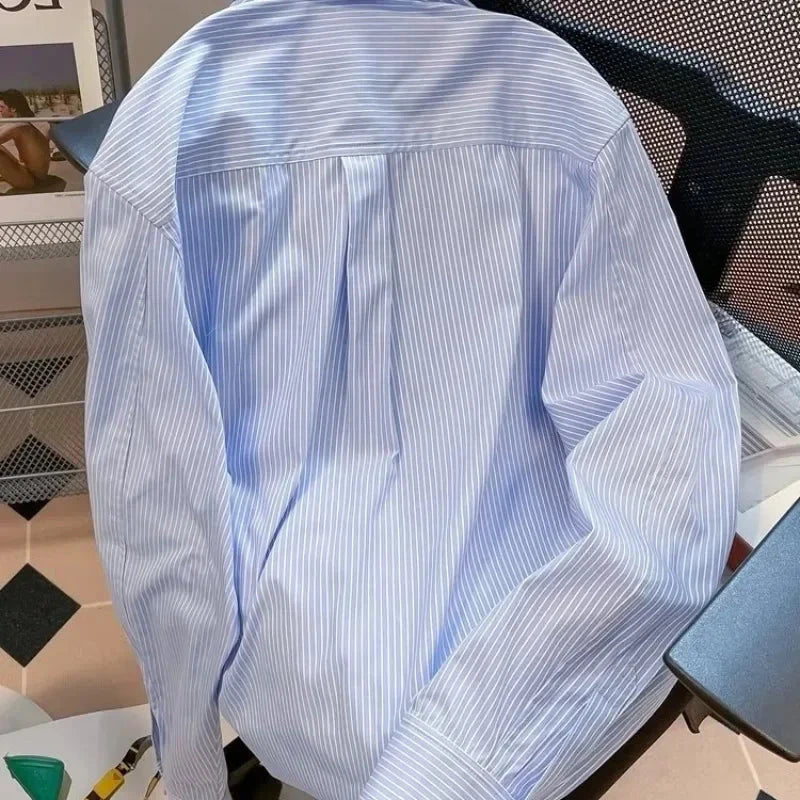 Trendy Long Sleeve Men's Shirt Laid-Back 2023 New Spring GlowCart