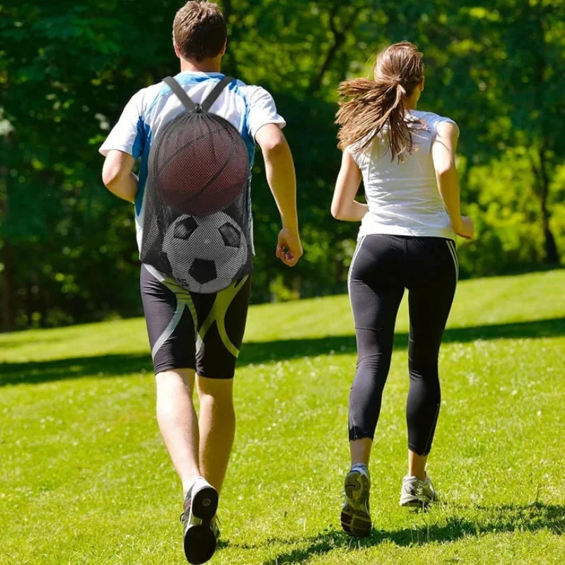 Camping Hiking Travel Drawstring Backpack Mesh Bag Portable GlowCart