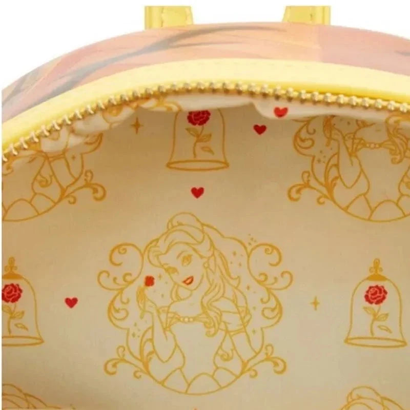Beauty and The Beast Princess Scene Cogsworth Lumiere Chip Cosplay Mini Backpack GlowCart