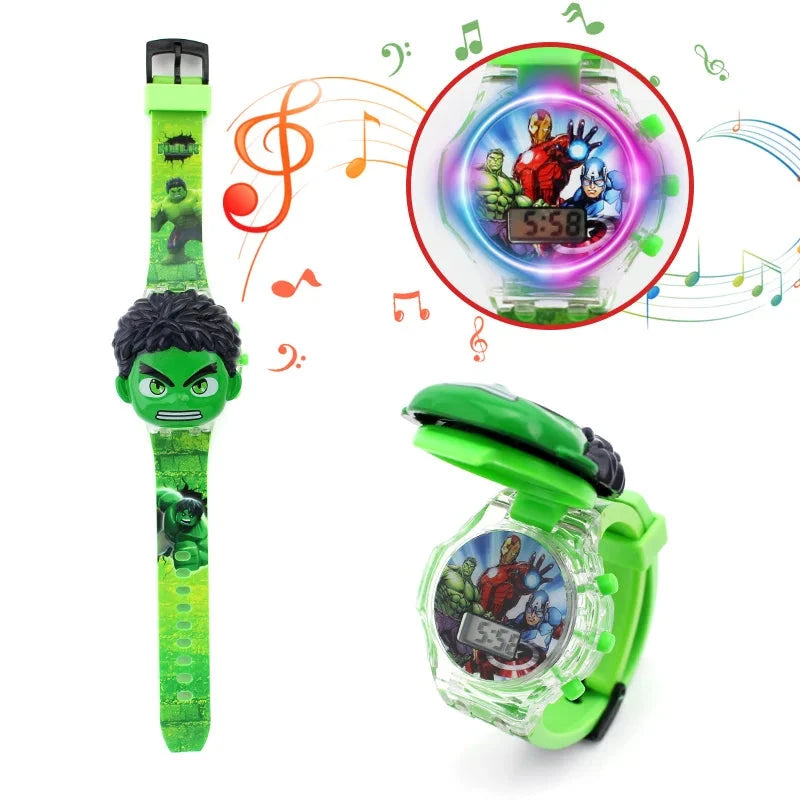 Luminous Cartoon Children's Watches Boys Colorful Flash GlowCart