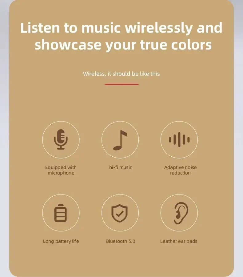 Stereo Headset 5.0 Bluetooth Headset Gamer Headphones Gaming