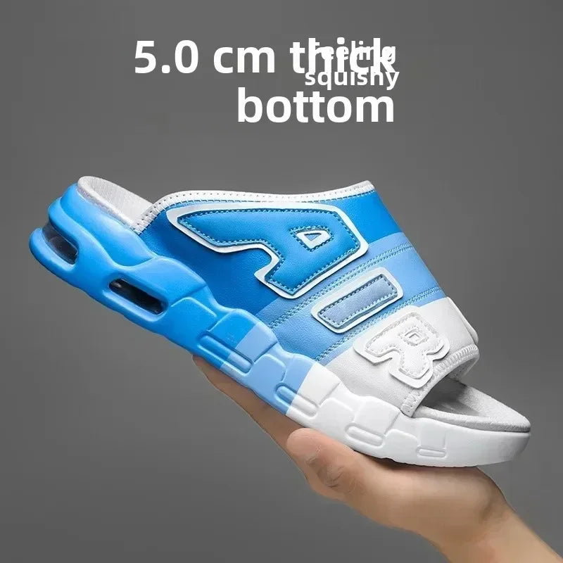 Men's Slippers Air Cushion Design Sandals Summer New PVC Soft Non-slip Men's Sports Slippers for Men Flip Flops Sandalias Hombre GlowCart