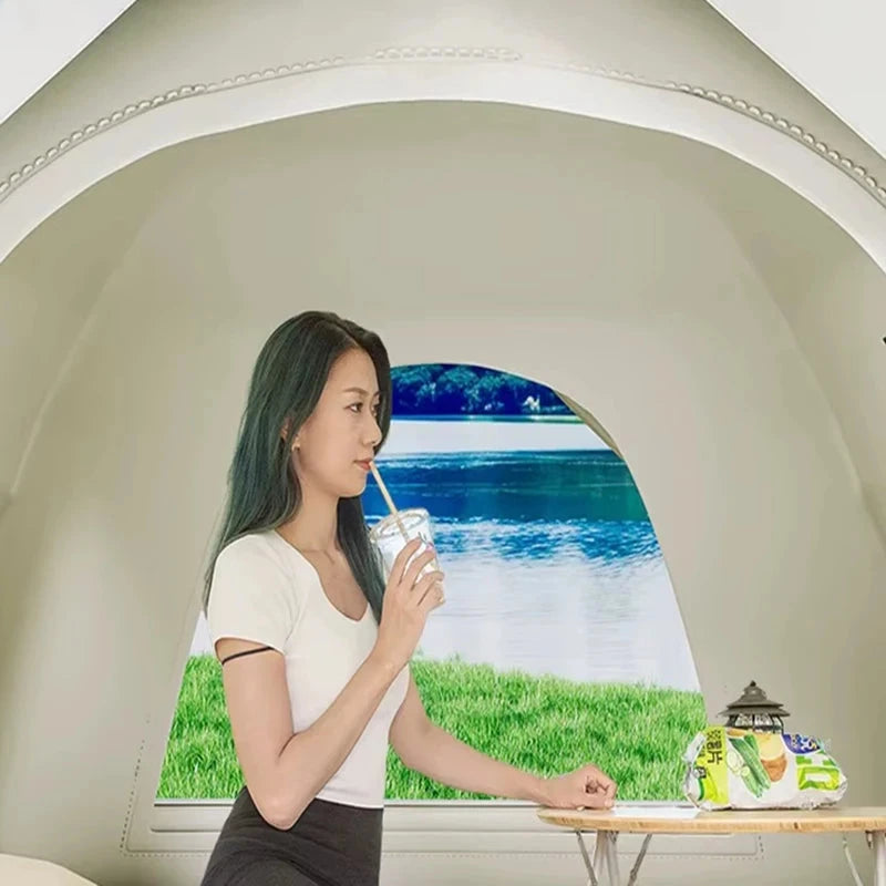 3-4 Double Automatic Pop-Up Tent with Fiberglass Poles GlowCart