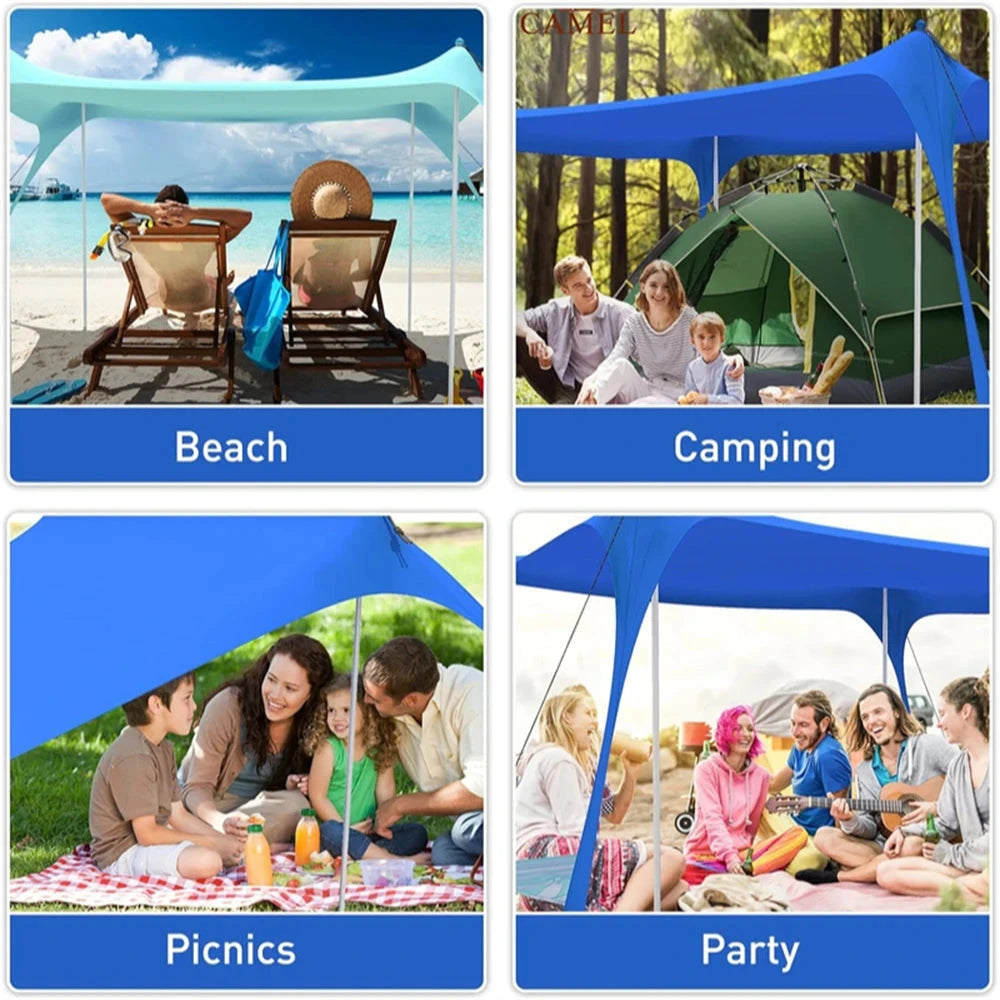 Beach Tent Sun Shelter with UPF 50+ UV Protection,Beach GlowCart