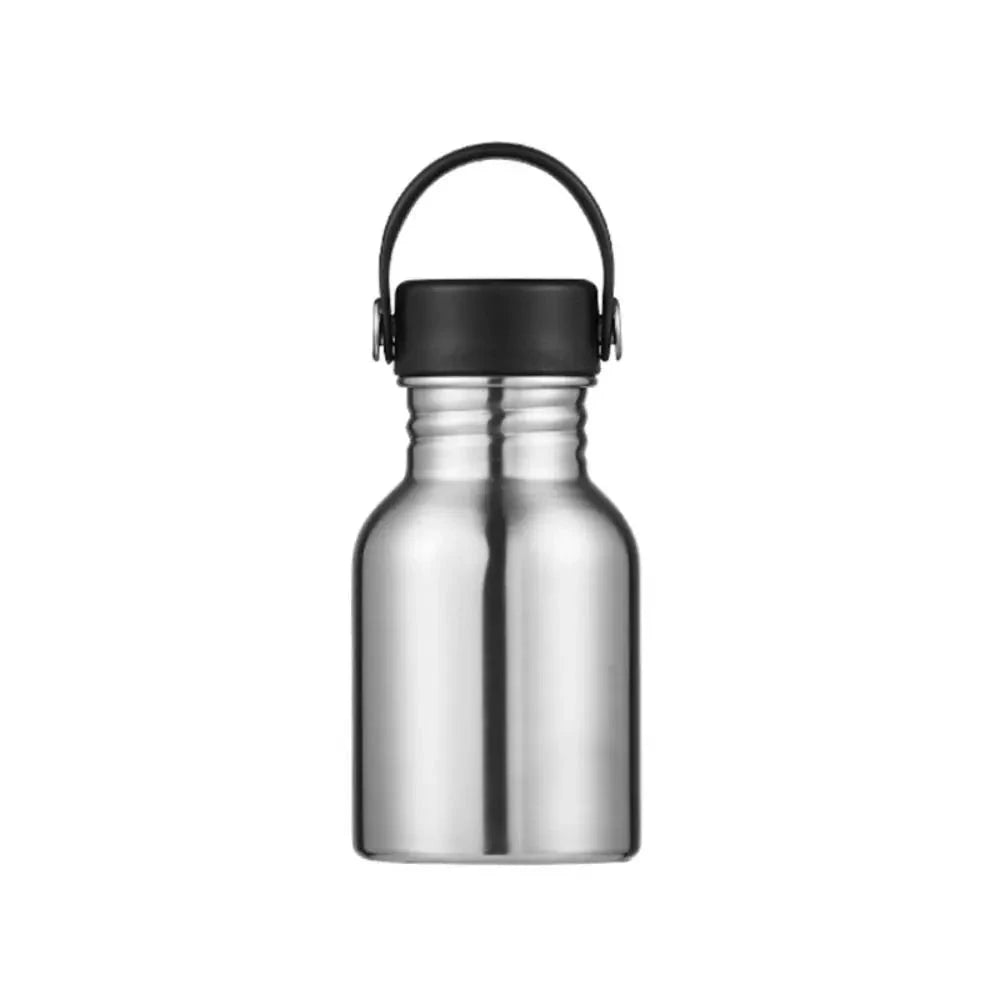 Simple Single Walled Water Bottle Leak-Proof Stainless Steel Bicycle Water Bottles Bamboo Lid Metal Flask Portable Sports Kettle GlowCart