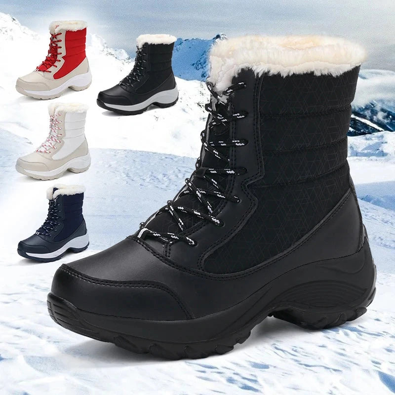 Snow Boots for Women Platform Shoes Boots Plush Keep Warm GlowCart
