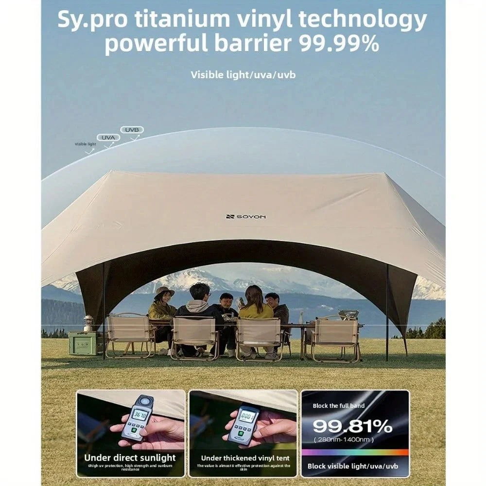 Outdoor camping blackout hexagonal canopy tent instant GlowCart