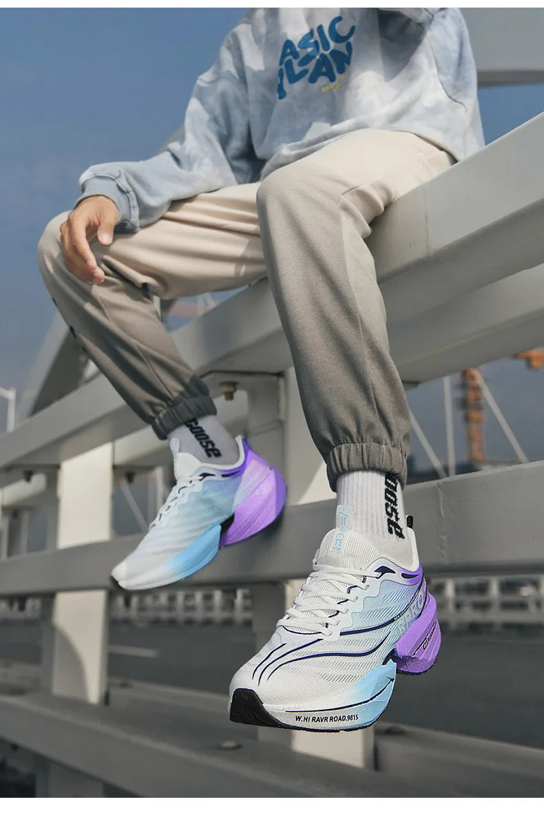 Speciality Carbon Plate Sports Running Shoes Marathon Air Cushion Men Breathable Lightweight Women Comfortable Nonskid Sneakers GlowCart