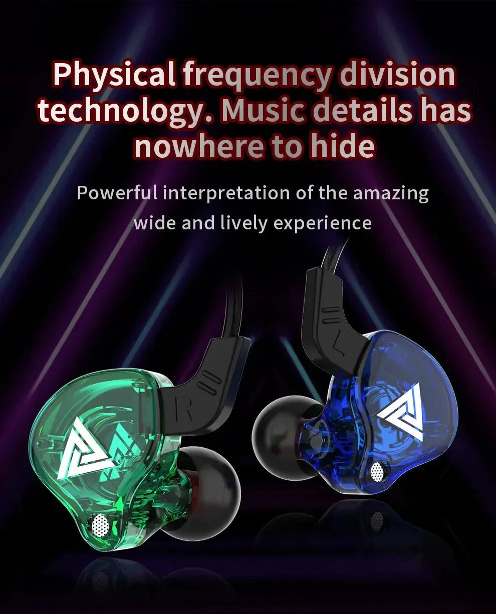 3.5mm Cable Wired Earphones QKZ AK6 HiFi Sound Quality GlowCart