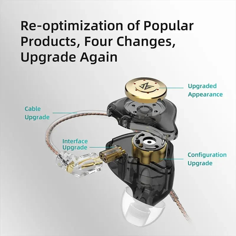 KZ EDX PRO Dynamic Earphones HIFI Bass Earbuds In Ear GlowCart