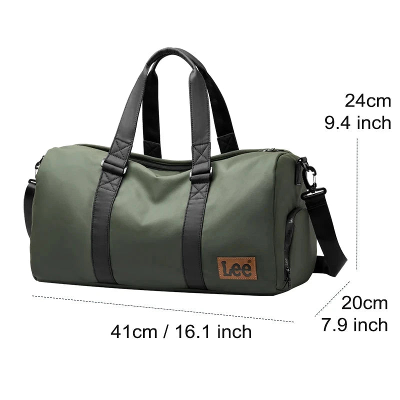 LEE High Quality Waterproof Leather Travel Duffel Bag Dry GlowCart