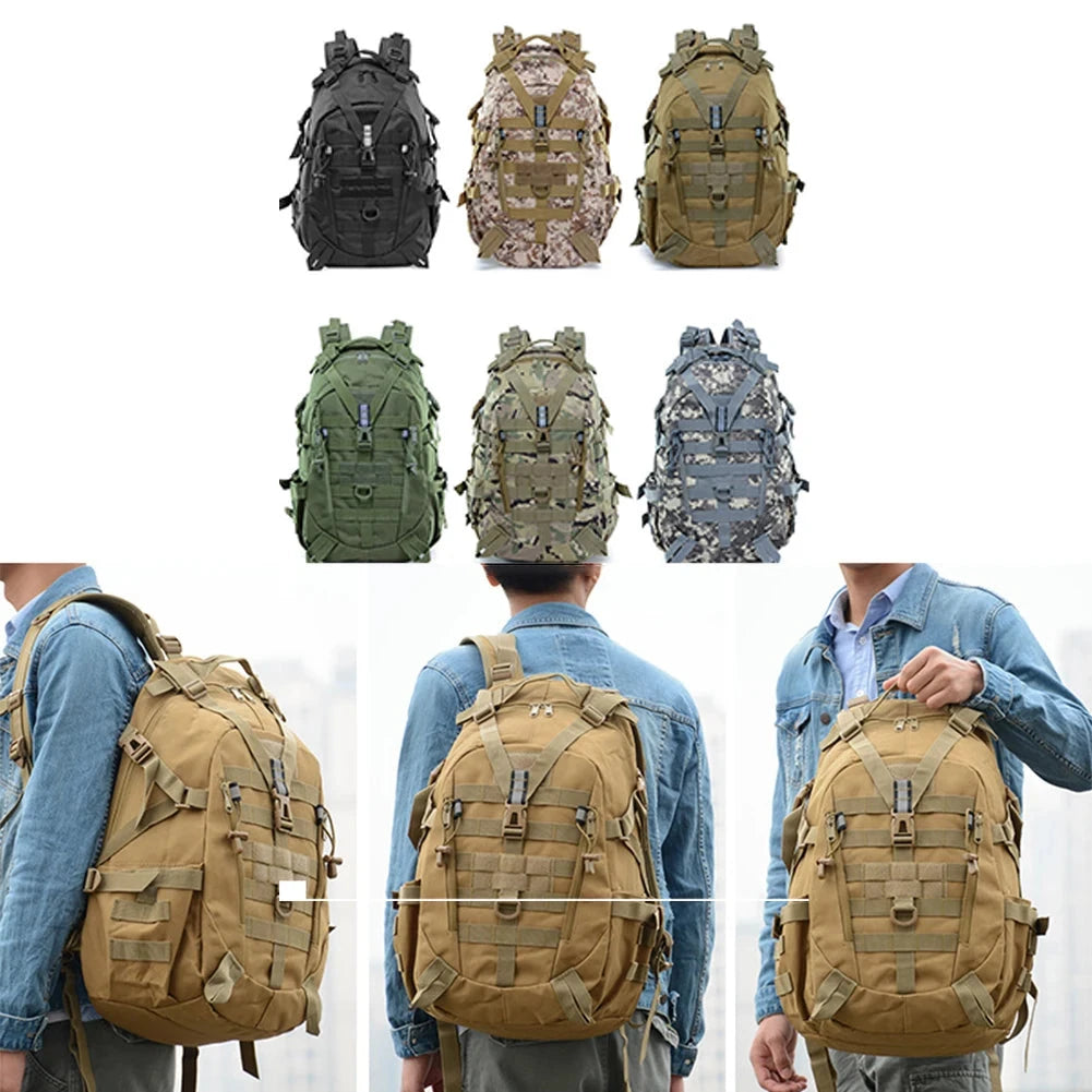 25L Camping Backpack Men's Bag Travel Bags Tactical Molle GlowCart