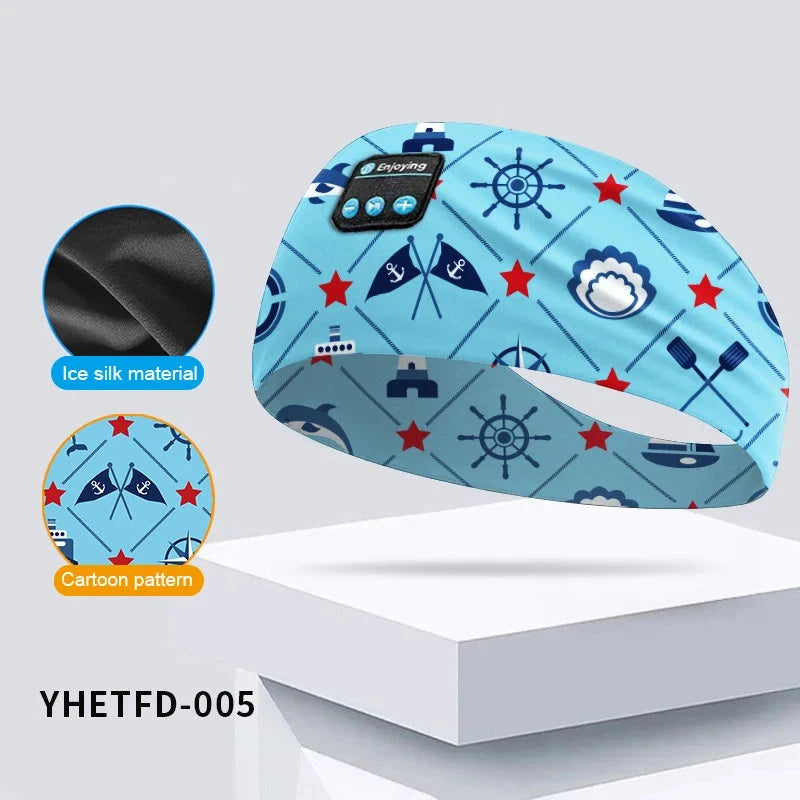 Kids Bluetooth Headphone Music Sport Headband Sleep Mask GlowCart