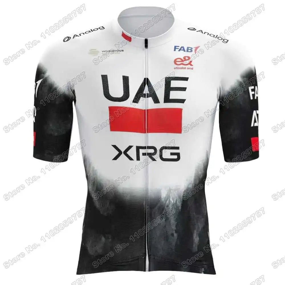 2025 Yellow Pink UAE Team Cycling Jersey Set Slovenia Tadej Pogacar Cycling Clothing Men France TDF Road Bike Suit Bib Shorts GlowCart