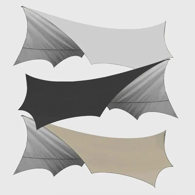 5.1x5.1m Large Camping Tarp Waterproof Octagon Butterfly GlowCart