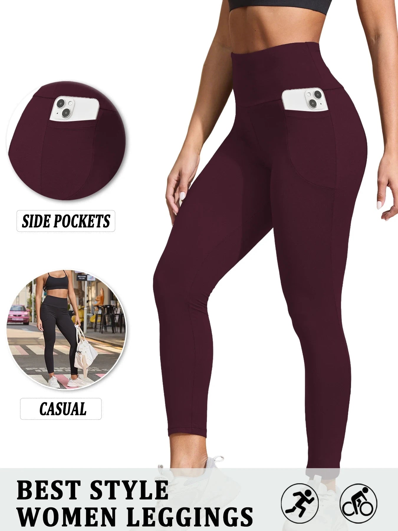 Super Soft Sports Leggings With Pockets For Women High GlowCart