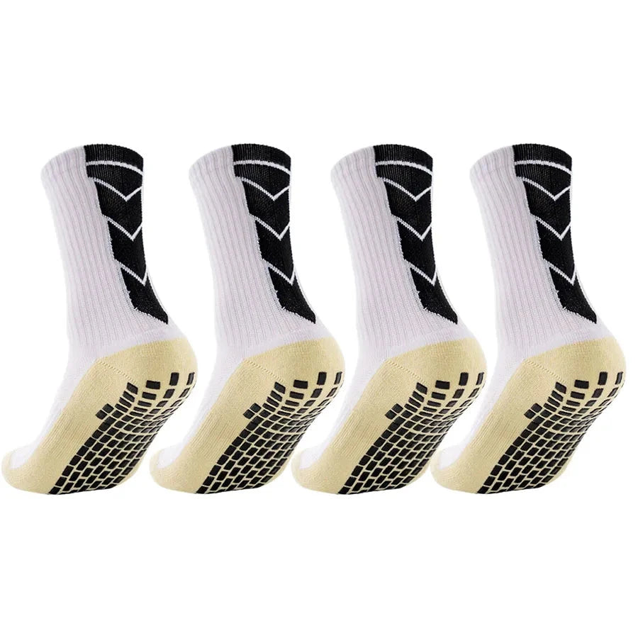 4Pair Men Women Non-Slip Grip Socks for Sports Football Basketball Baseball Rugby Soccer Cycling Running Tennis  Exercise GlowCart
