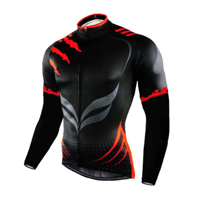 Cycling Team Men's Cycling Jersey Long Sleeve Set MTB Bike Clothing Tenue Velo Homme Bicycle Wear GlowCart