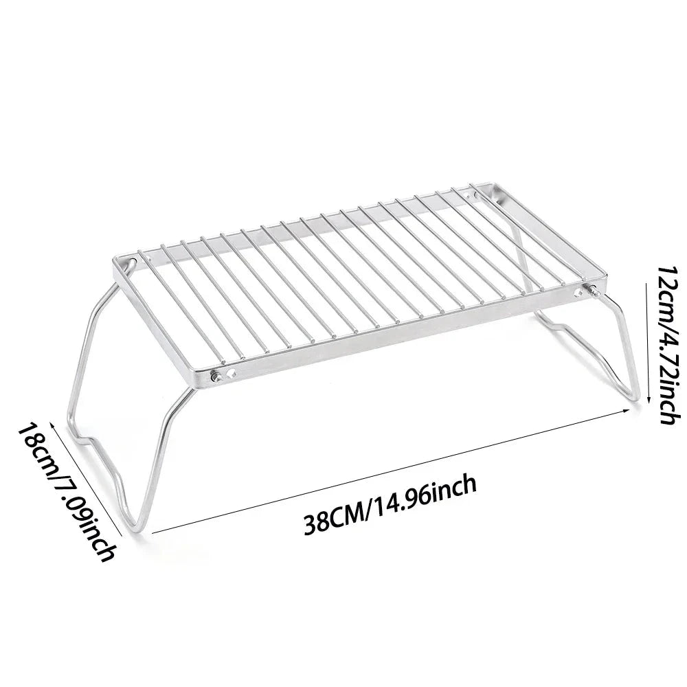 Multifunction Folding Campfire Grill Stand Tourism Portable GlowCart
