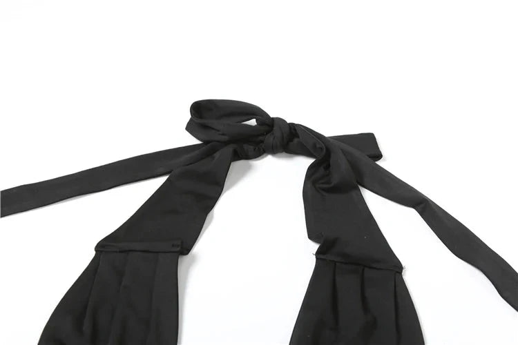 Weird Puss Sexy Halter Dress Women Backless Deep V-Neck GlowCart