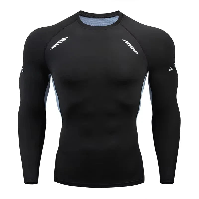 Men's T-shirt Men Running Sport T Shirt Men Compression Fitness Tops Tee Quick DryTight Training Gym Sport Running Shirts Jersey GlowCart