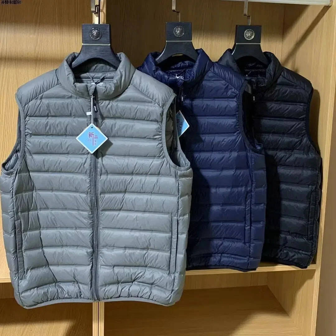 New Autumn Winter Men Ultra Light Duck Down Vest Jacket Men GlowCart