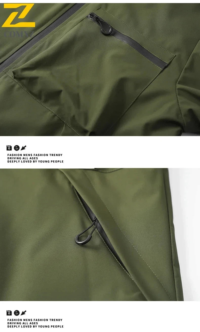 Mountain Hiking Jacket Mens Autumn 2025 New Casual Zipper GlowCart