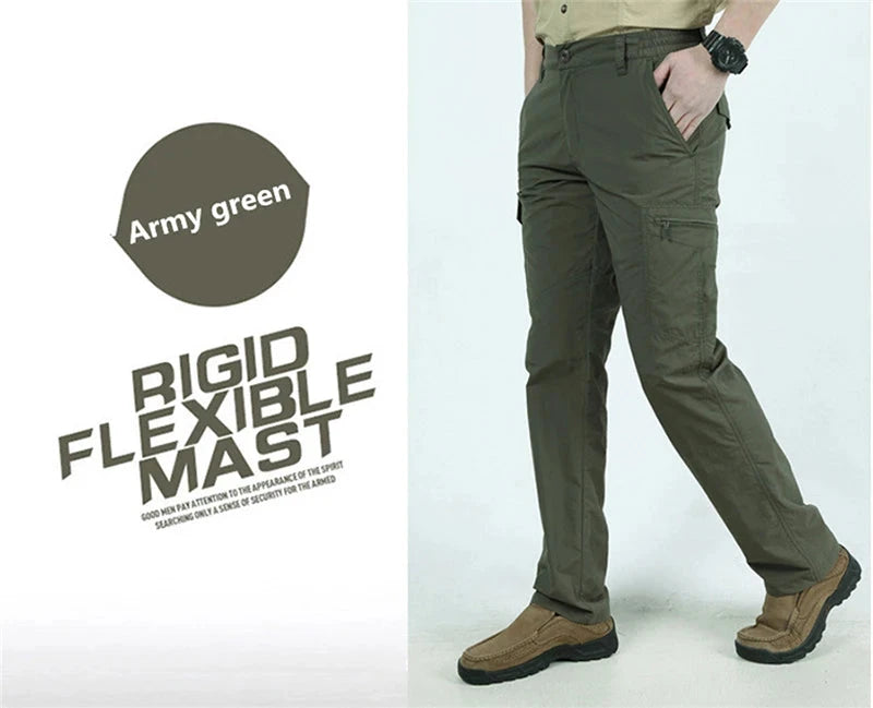 Men's Summer Tactical Cargo Pants Lightweight Casual GlowCart