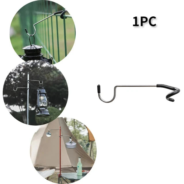 Stainless Steel Light Stand Holder Hooks Portable Tent Pole GlowCart