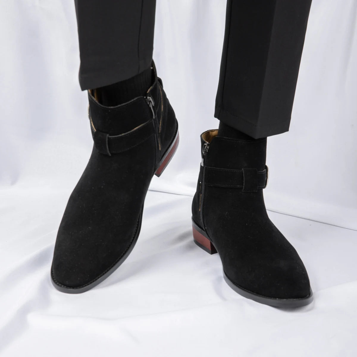 2025 New Men's Ankle Boots Fashion Comfortable Leather Botas Classic Outdoor Motorcycle Boots Non-Slip Male Walking Footwear GlowCart