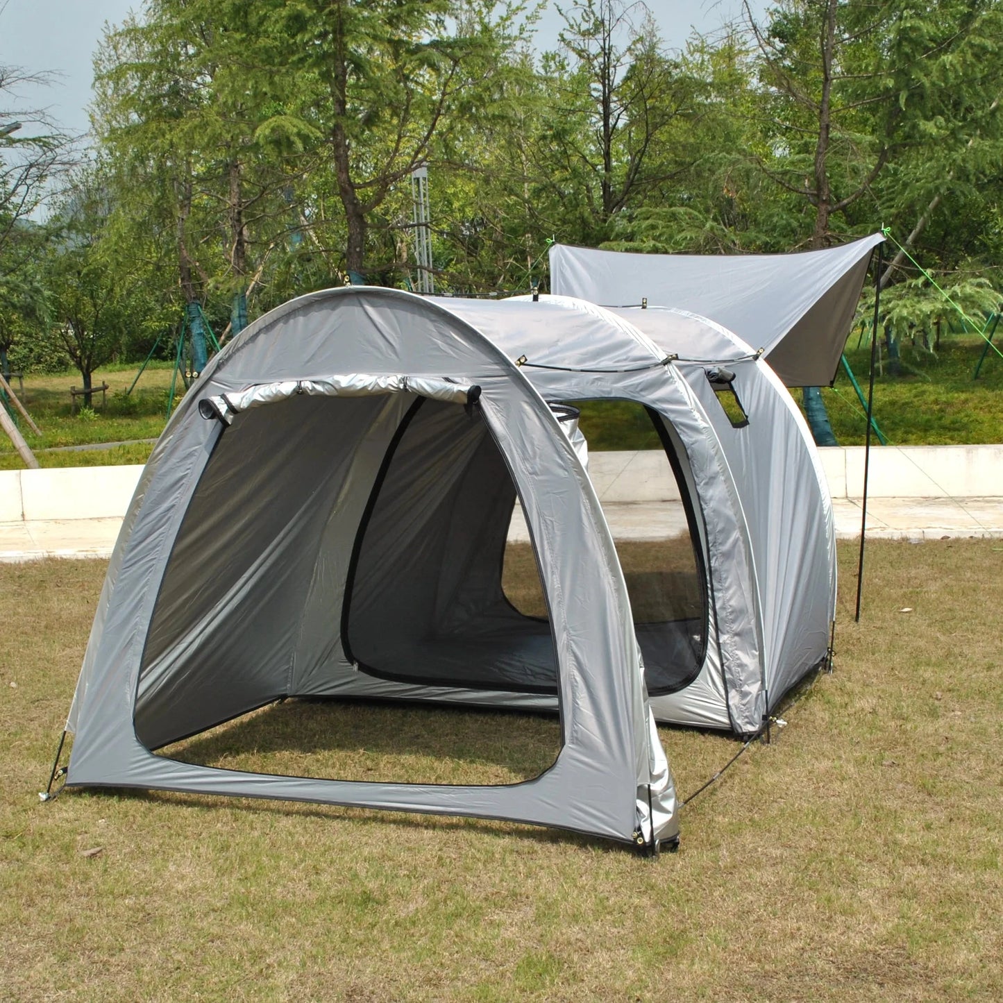 5 Person Motorcycle Tent Waterproof Camping Shelter with GlowCart