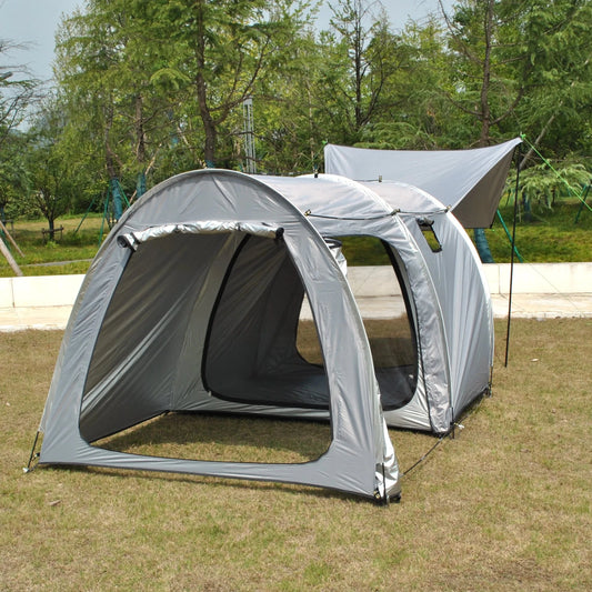 5 Person Motorcycle Tent Waterproof Camping Shelter with GlowCart