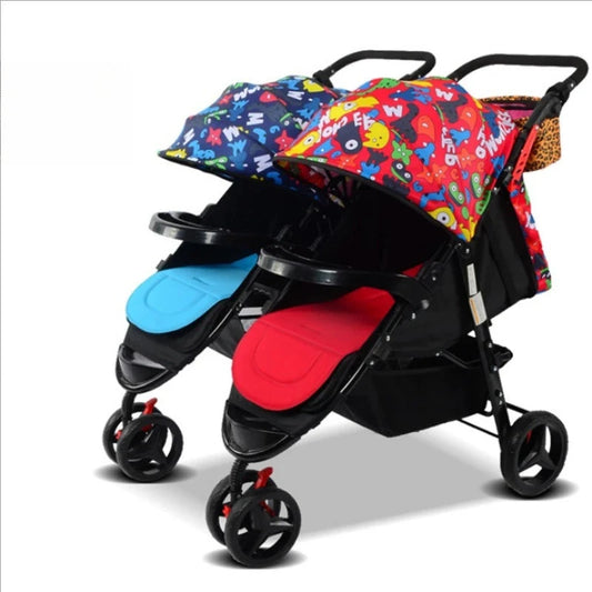 2025 Twin Baby Stroller Separable and Combinable, Foldable Stroller Enlarged and Widened, High-view Baby Stroller GlowCart