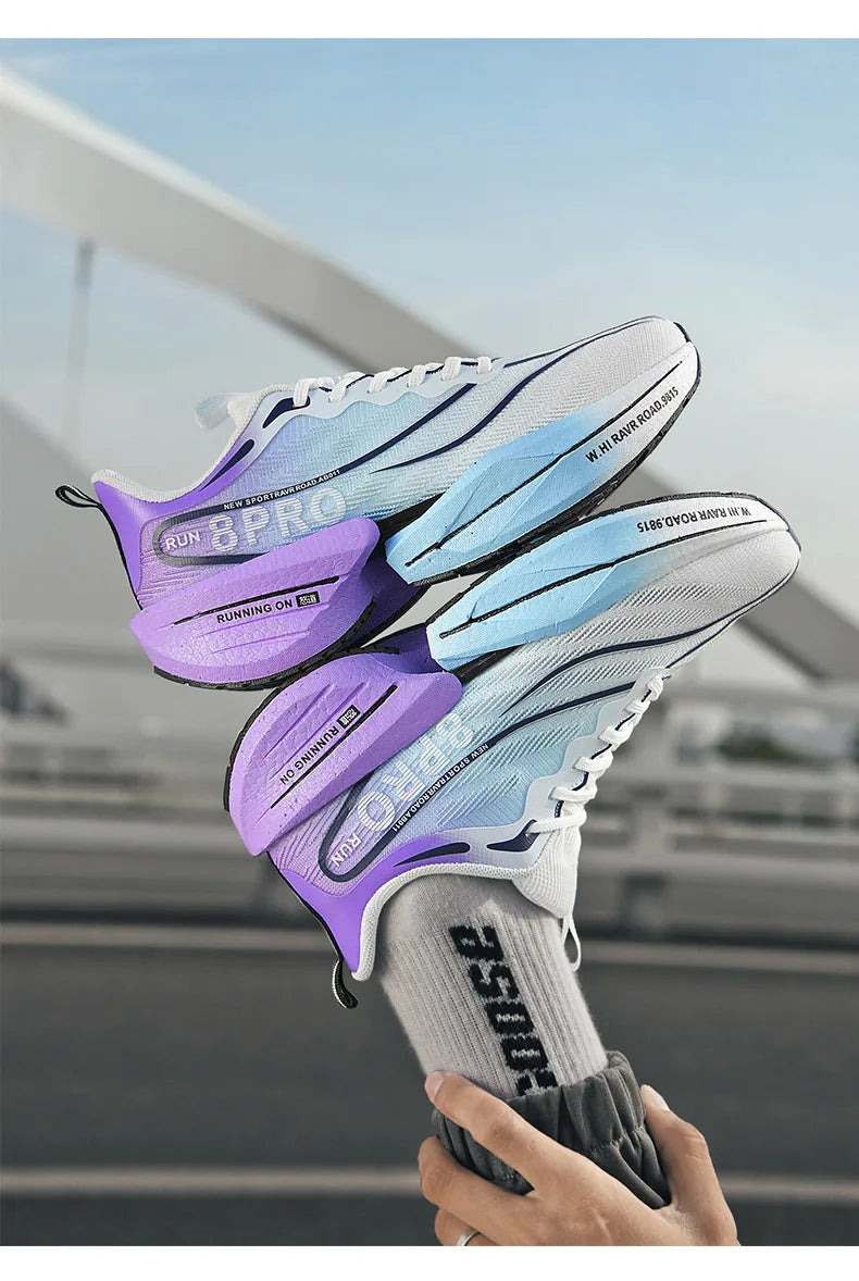 Speciality Carbon Plate Sports Running Shoes Marathon Air Cushion Men Breathable Lightweight Women Comfortable Nonskid Sneakers GlowCart